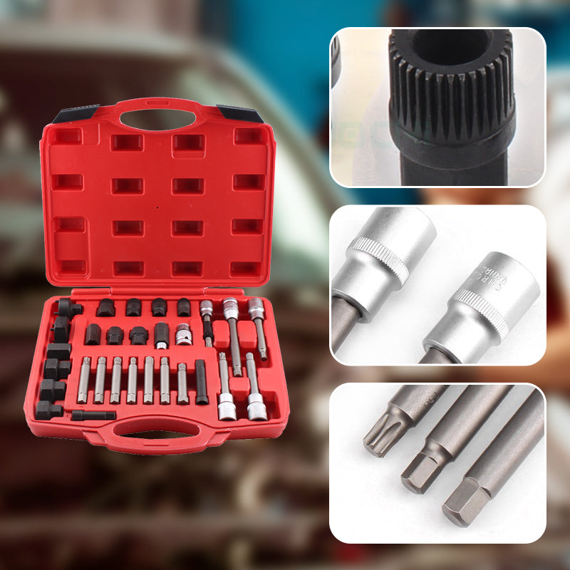 Generator-Riemenscheiben-Ausbauwerkzeugsatz mit Organizer(50% OFF)