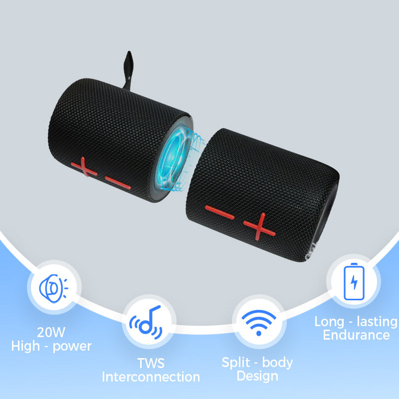 đ„2-in-1 magnetischer, zweifach teilbarer Bluetooth-Lautsprecher