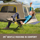 🪑 Camping chair, portable and lightweight, comfortable, foldable rocking chair with carry bag for camping, hiking, the patio, fishing, weight capacity up to 113 kg, camping lounger, foldable chair