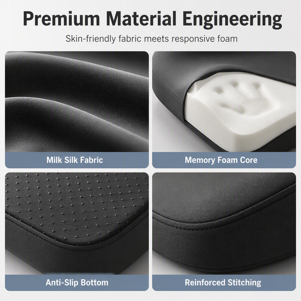 🪑 56% OFF NOW! ✨ Ergonomic memory foam seat cushion with back support – comfortable & supportive for home, office, and car 💺🛡️