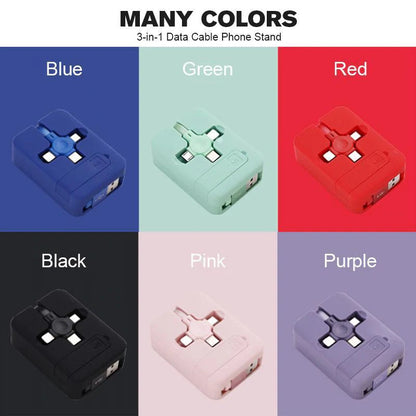 3 i 1 Datalinje Hurtigladeledning Oppbevaringsboks⚡⚡