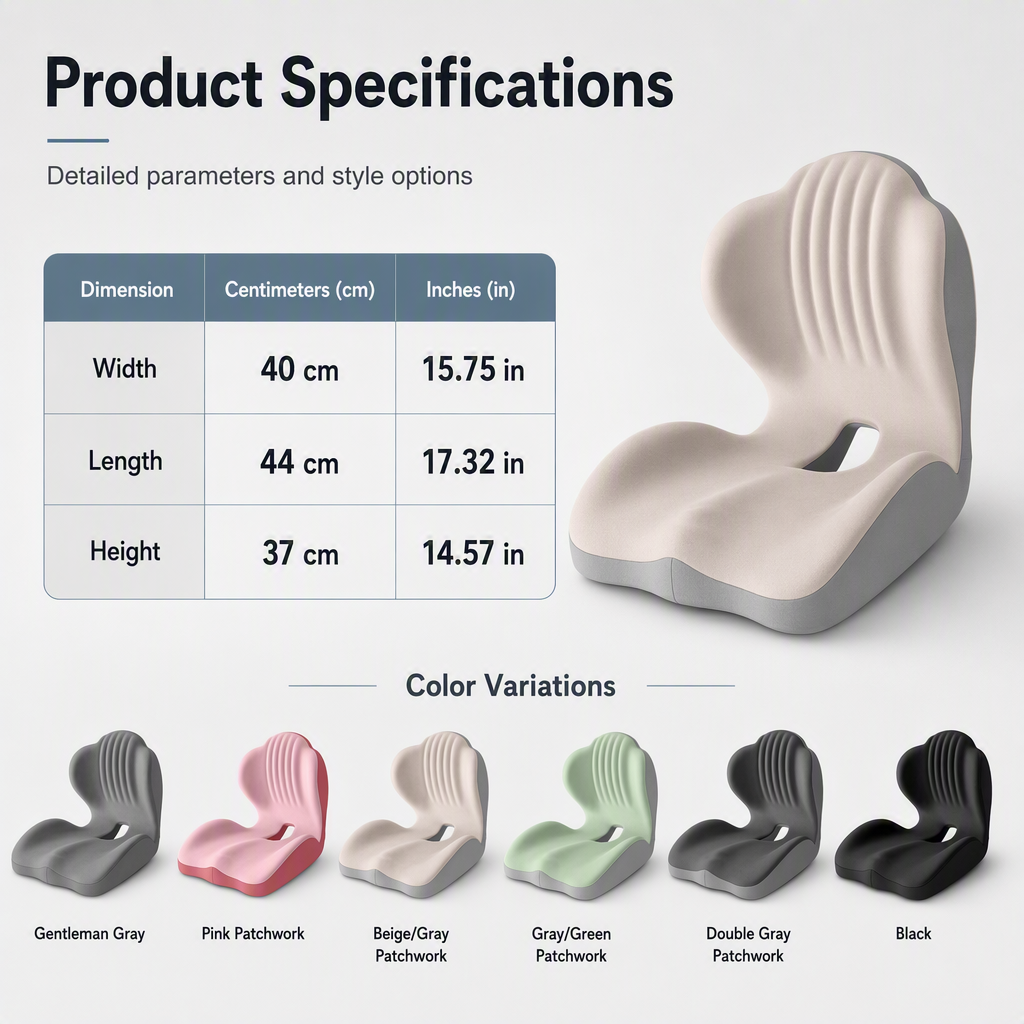 🪑 56% OFF NOW! ✨ Ergonomic memory foam seat cushion with back support – comfortable & supportive for home, office, and car 💺🛡️