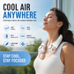 🔥LAST DAY SALE £19.99!!⚡50K+ SOLD!🍃❄️Neck Air Conditioner Fan – Ultra‑quiet, 360° rotating, 3 speeds. Hands‑free cooling, long battery. Summer essential!