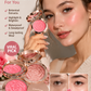 Flower Knows Strawberry Rococo Embossed Blush,Mauve Berry Rose Matte Powder Blush for Cheeks,Buildable & Blendable Face Makeup