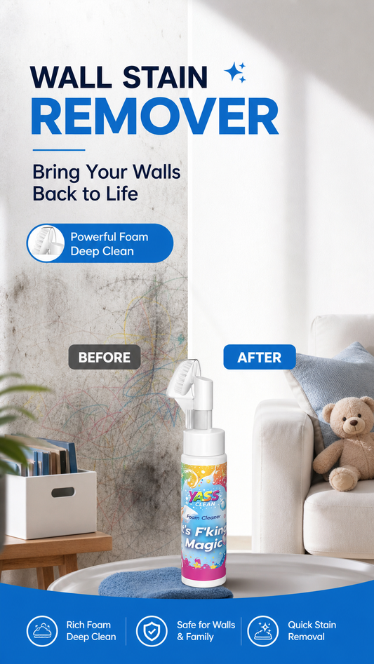 💖LAST DAY BUY 3 GET 1 FREE!!💖Magic Foam Cleaner for Carpets & Upholstery – Pet Stain & Odour Remover with Cleaning Brush🧼🪄