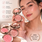 Flower Knows Strawberry Rococo Embossed Blush,Mauve Berry Rose Matte Powder Blush for Cheeks,Buildable & Blendable Face Makeup