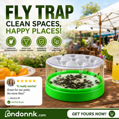🔌Last Day Special Price:£11.99!!!✅ Reusable fly trap—no electricity, no poison! 🏠 Safe to use in the kitchen and around children and pets.
