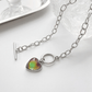 💖 Thermochromic Heart Necklace: Color-Changing Pendant, Magnetic Clasp, Copper