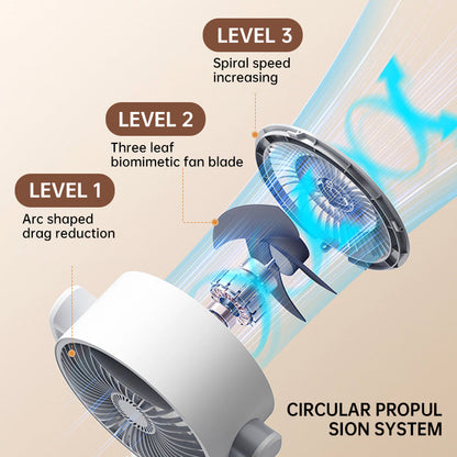 ❄️🔥USB-betriebener, leiser, energiesparender Standventilator mit Luftstrom🍃