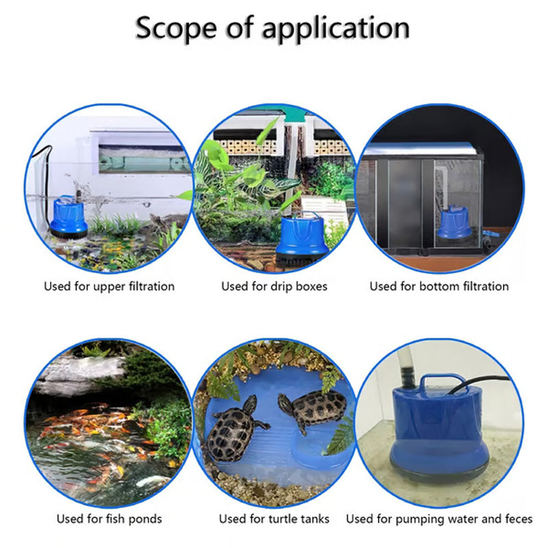 Wasserfilterpumpe für Aquarien mit Bodenabsaugung