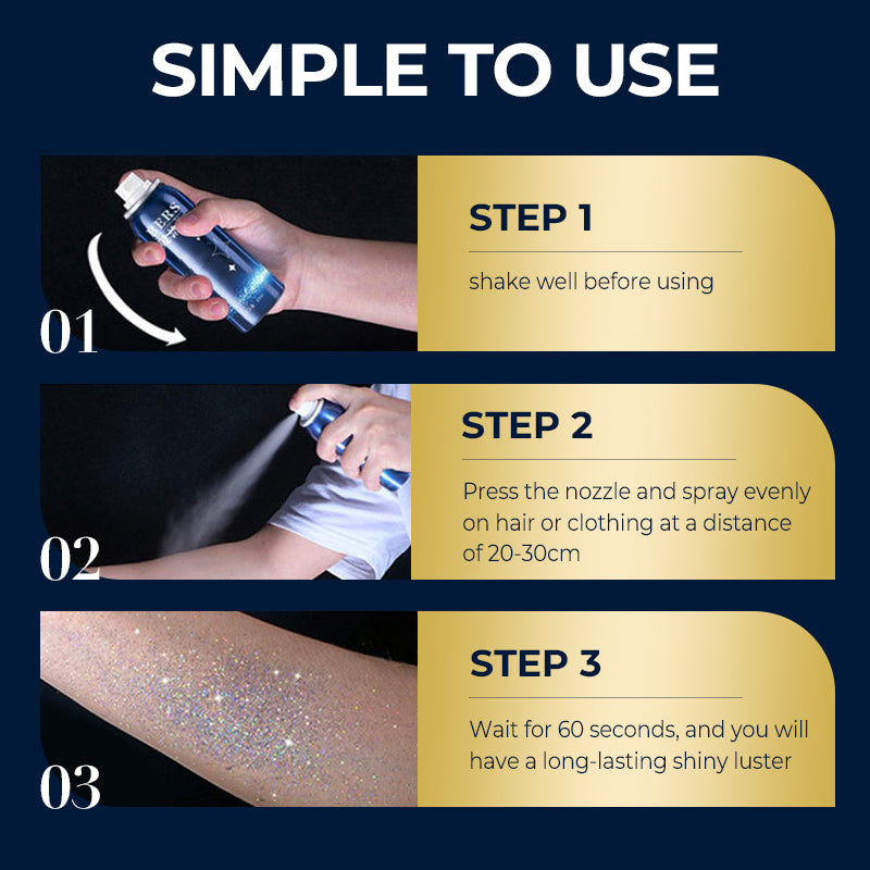 ✨Kaufe 1 und bekomme 1 gratis!Lang anhaltendes, glänzendes Glitzerspray für den Körper