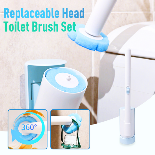 Wandmontiertes Toilettenbürstenset mit austauschbarem Kopf