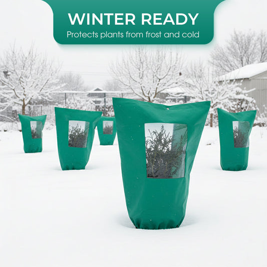 Frostbeskyttelse Vinterplanteovertrekk med glidelås og snøring
