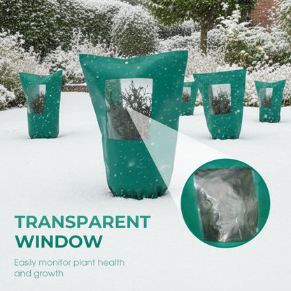 Frostbeskyttelse Vinterplanteovertrekk med glidelås og snøring