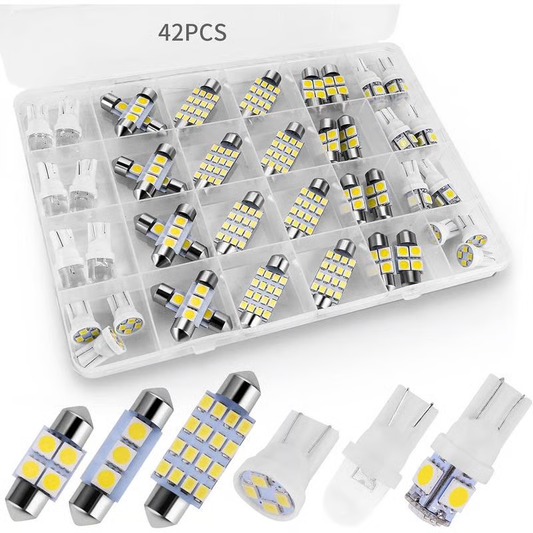 🌞Spring Awakening: Buy 2 Sets🔥£9 each🔥💡42-piece super bright LED car interior lighting set - plug & play upgrade for your car ✨