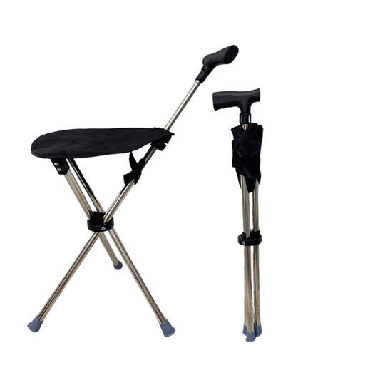 🦯🪑 2-in-1 Foldable Cane With Chair | Walk & Rest Anywhere Instantly! 🏆🌟 Freedom to explore without fatigue—supports up to 300lbs, lightweight & portable. Grab yours now!