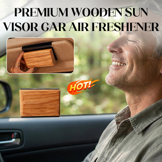 Premium Wooden Sun Visor Car Air Freshener