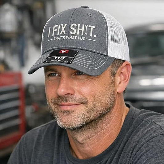 🔥 Hot sale 50% OFF🔥"I Fix Shit" Embroidered Trucker Hat