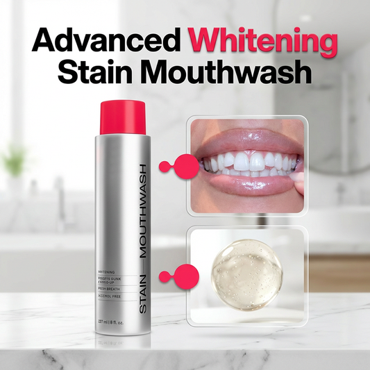 🥳2026 HOT SALE🥳💞50K+ SOLD!😁✨ 50% OFF! Stain‑Removing Whitening Mouthwash – Lifts coffee & tea stains