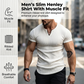 Men's Slim Solid Henley Shirt