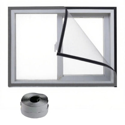 ❄️Summer Sale: 50% Off! 🦟Self-adhesive fly screen – no drilling required – washable window screen to keep out mosquitoes, flies and other insects