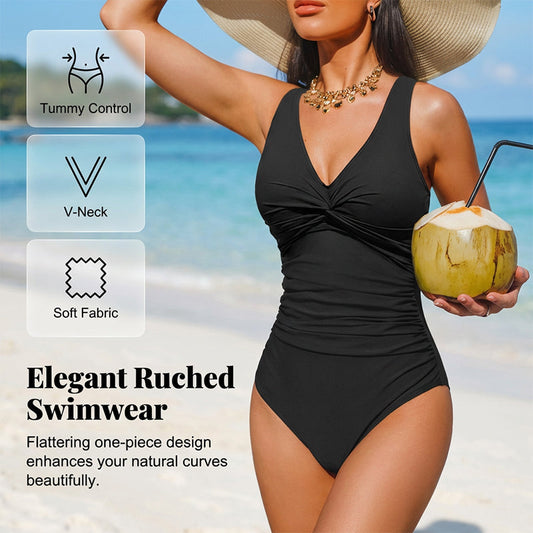 🏖️Summer Hot Sale £19.99!!⚡50K+ SOLD!🩱Women's Tummy Control One-Piece Swimsuit