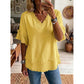 👚✨ Stylish V-neck top – breathable, loose fit, perfect for casual summer days!