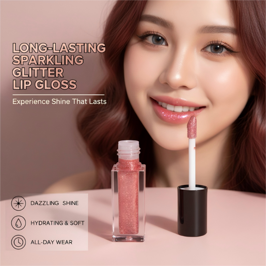 Long-Lasting Sparkling Glitter Lip Gloss