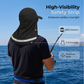 Cool-to-the-touch, reflective sun-protective neck-covering sun hat