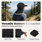 Cool-to-the-touch, reflective sun-protective neck-covering sun hat