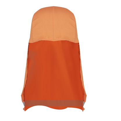 Cool-to-the-touch, reflective sun-protective neck-covering sun hat