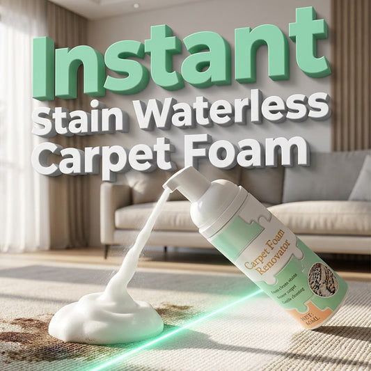 🏆 Last Day Special Price £9.98 ! 🔥Buy 2 Get 1 Free🎁Waterless Carpet Foam Stain Remover with Towel