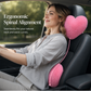 Heart Shaped Plush Car Headrest & Lumbar Support Pillow