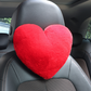 Heart Shaped Plush Car Headrest & Lumbar Support Pillow