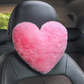 Heart Shaped Plush Car Headrest & Lumbar Support Pillow