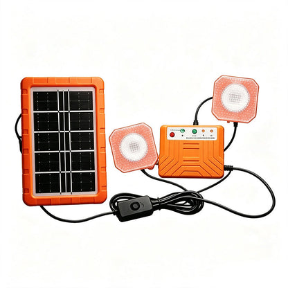 ☀️ 50% OFF NOW! Portable Solar Power System with 2 LED Lights – Off-Grid Solar Generator Kit, Multi-Port Charging Station for Camping, Emergency & Outdoor Use