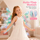 Electric Butterfly Wings Set, Moving Fairy Wings with Music and LED Lights, Light up Glowing Angel Wings Costume
