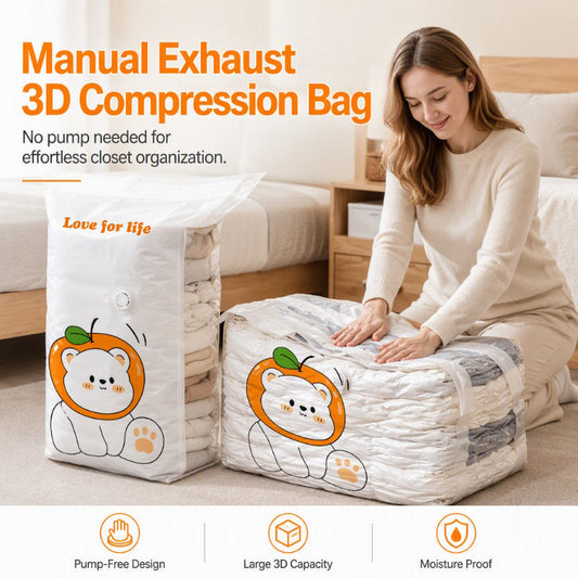 📦 LIMITED TIME Buy 2 Get 1 Free! 🛏️ Space-Saving Vacuum Storage Bags – Pump-Free, Durable 🧳
