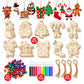 DIY Christmas Wooden Ornaments Kit with Pens and Bells