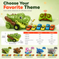 Kids Remote Control Dinosaur Toy Car with 6 Mini Cars