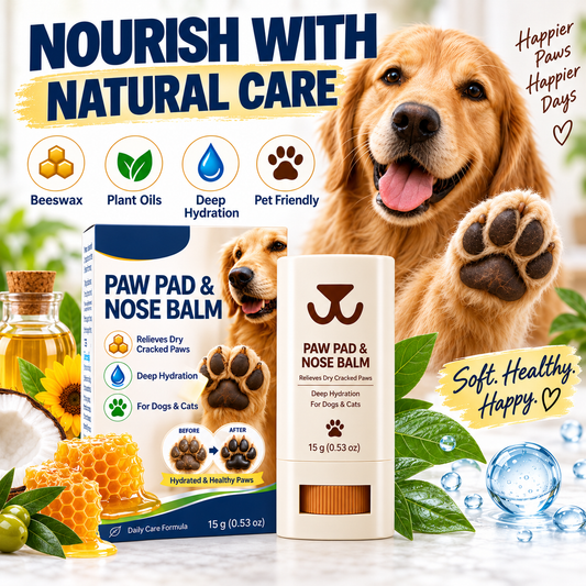 🥳2026 HOT SALE🥳💞50K+ SOLD! 🐾✨ 50% OFF! Paw Pad Balm – beeswax formula moisturizes & repairs dry paws & noses. Easy roll-up stick for dogs & cats. Gentle daily care! 🐶💚