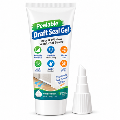 🚪50% OFF NOW! Peelable Door Window Gap Sealant Gel – Removable Windproof Draft Stopper, Waterproof Dustproof Sealer for Home Gap Insulation