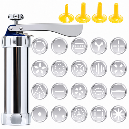 DIY Cookie Press Kit with 20 Discs for Baking