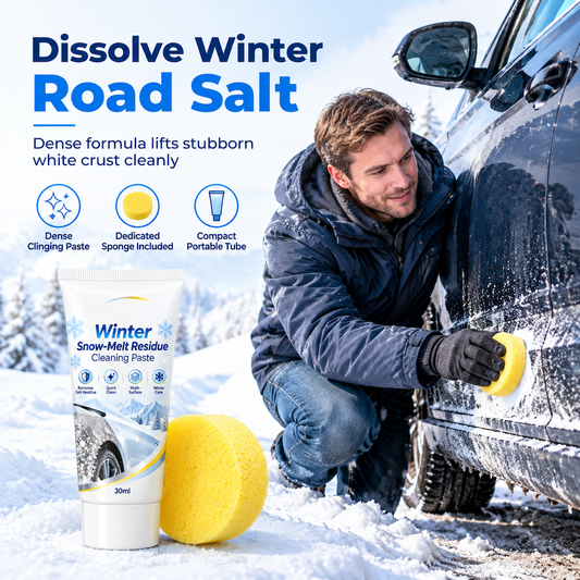 Winter Car Snow Melt Residue Cleaning Paste and Salt Stain Remover for Auto Body with Cleaning Sponge