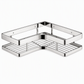No Drill Bathroom Corner Shelf with 8mm Thickened Flat Bar Triangular Shower Organizer Rack