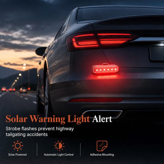 Universal Solar LED Warning Light for Cars and Motorcycles