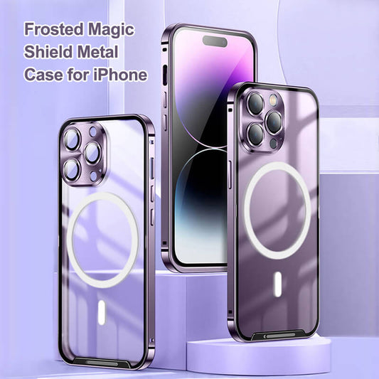 Frostet Magic Shield Metalldeksel for iPhone